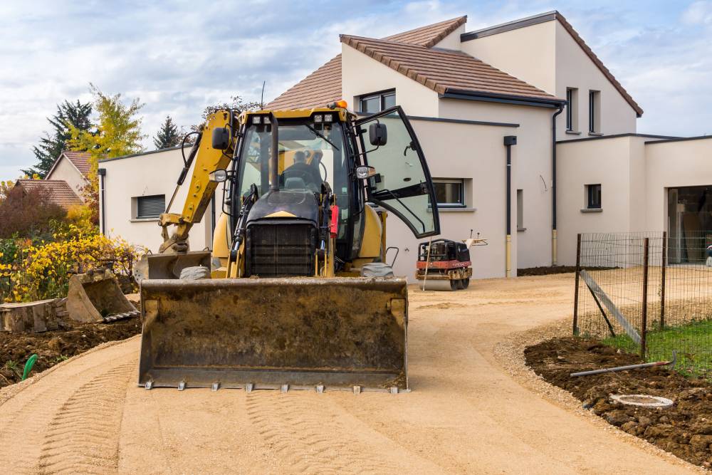 Terrassement près de Le Porge