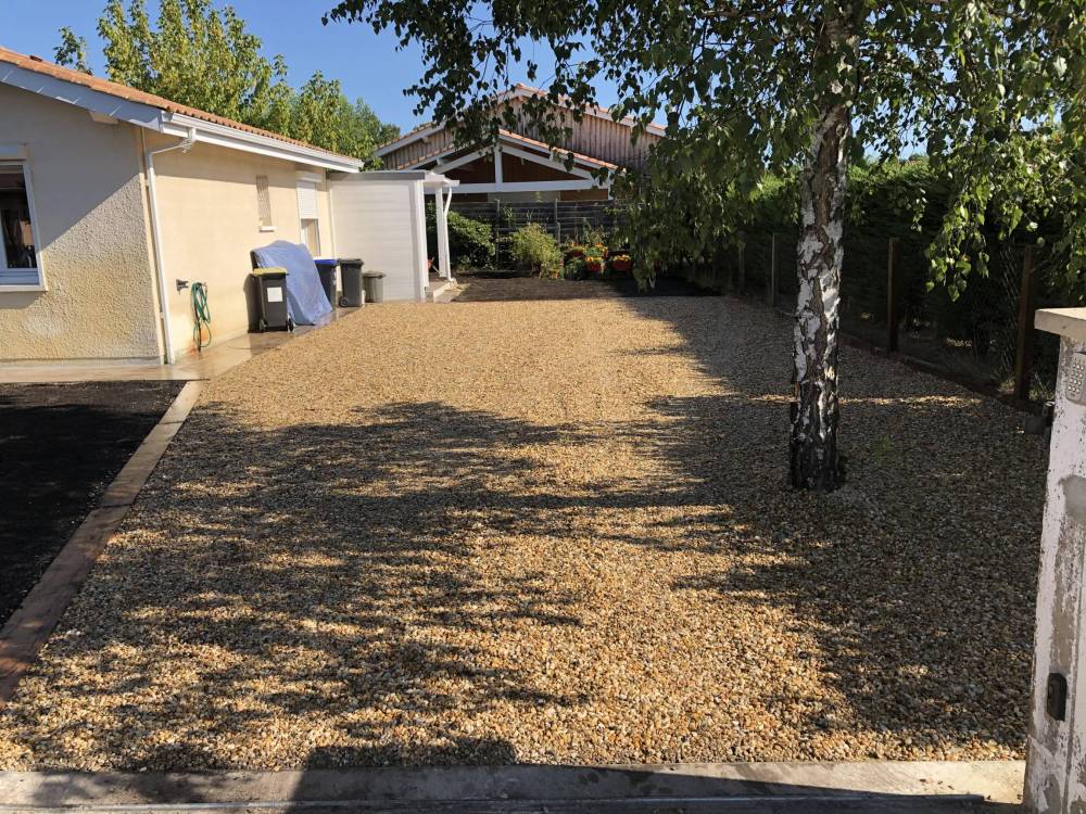 terrasse en gravillon